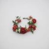 Freshly picked red rose garlands, hand-woven, for interior decoration and party setting Specification image